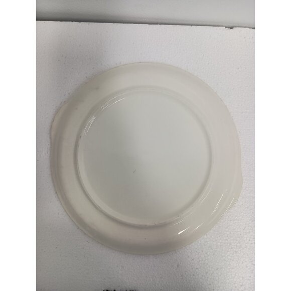 VTG Harker Pottery White Red Fruit Pattern Cake Plate Platter With Handles 10" - Picture 5 of 6